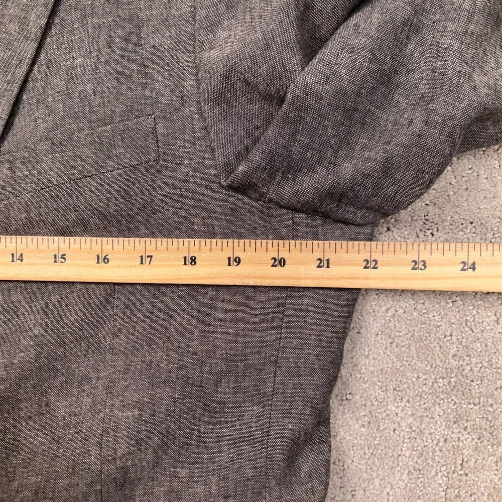 Stafford Blazer Mens 42S Gray 2 Button‎ Classic Lightweight Linen Summer Jacket